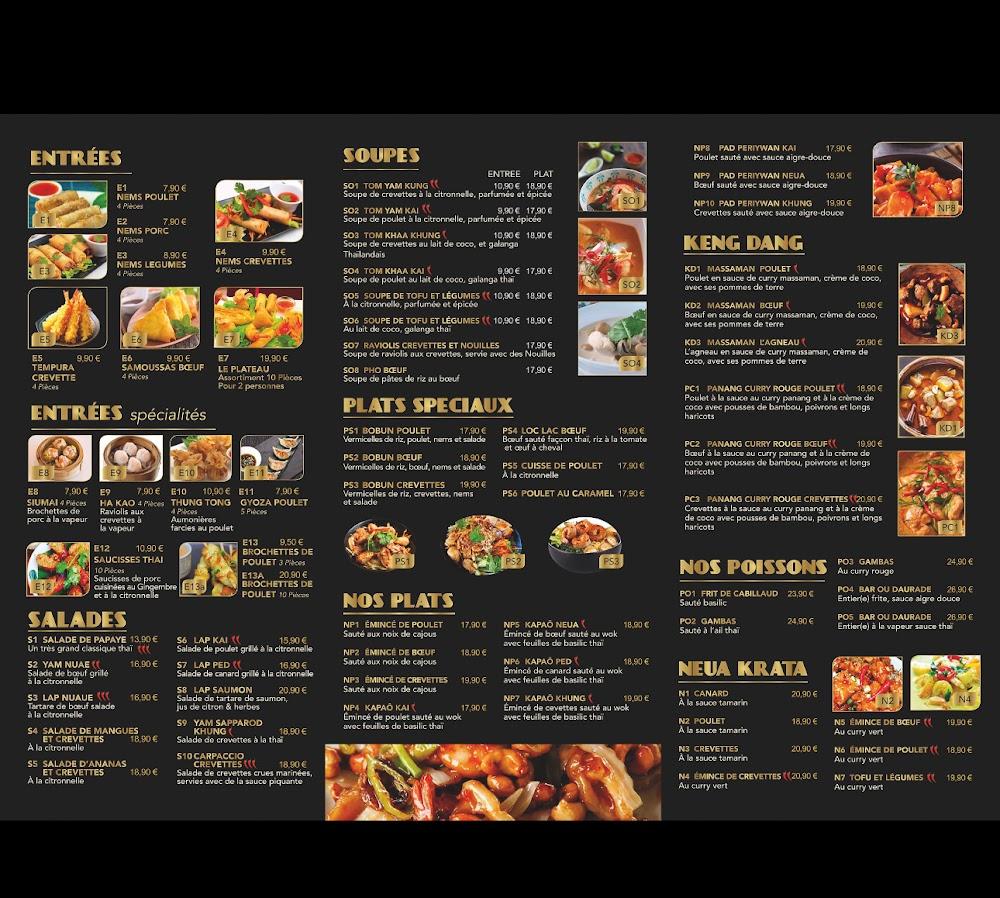 Le Commerce Brasserie et Restaurant Thaïlandais - Menu Image 2